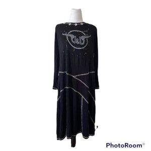 JANE&JOHN Sz XL Vintage black MAXI  DRESS